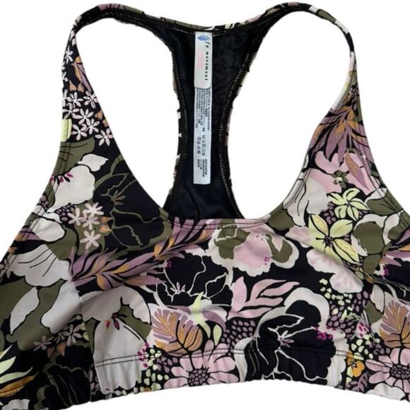 Free People Floral Colorful Sports Bra Size Small - Picture 2 of 7